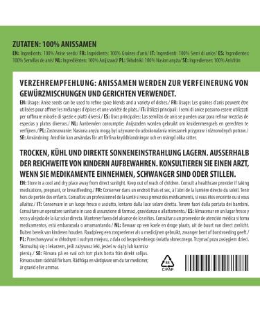 Whole anise (250g) anise seeds 100% natural anise tea without additives vegan - Buy Online on GoSupps.com