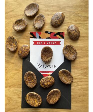 Calligraphy Jasper Miriam Crystal Elephant Skin Stone - Spiritual Stress Relief Gift for Meditation and Healing Energy - Buy Online on GoSupps.com