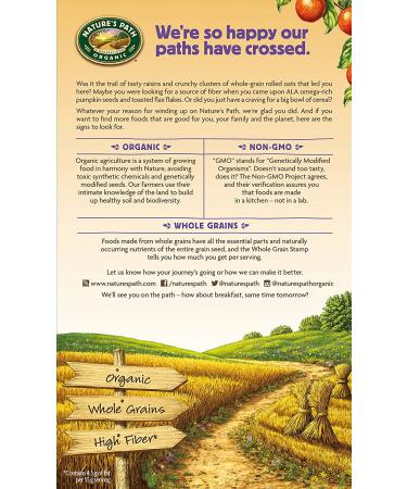 Nature's Path Organic Flax Plus Pumpkin Raisin Crunch Cereal - 12.35 oz (Pack of 6) | Healthy Breakfast Choice - Buy Online on GoSupps.com
