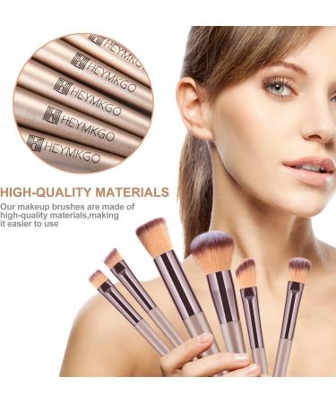 HEYMKGO Makeup Brushes 15 Pcs Make Up Brushes Set Professional Champagne Gold Makeup Brush Pack Foundation Blending Powder Blush Concealers Eyeshadow Eyeliner Make-up Brush Kits with Cosmetics Bag - Buy Online on GoSupps.com