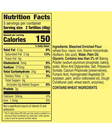 Old El Paso Flour Tortillas 10 ct, 8.2 oz - Perfect for Soft Tacos and Fajitas (Pack of 12) - Buy Online on GoSupps.com