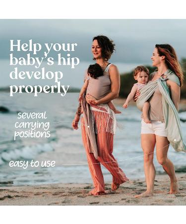 Nalakai Ring Sling Baby Carrier - Bamboo & Linen Blend - Warm Sand - Regular Length - Buy Online on GoSupps.com