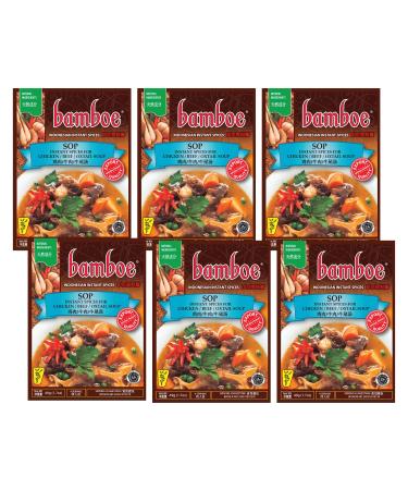 bamboe - SOP INSTANT SPICES FOR CHICKEN / BEEF / OXTAIL SOUP - 6 x 1.7 OZ / 49 g - Product of Indonesia