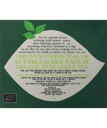 Clipper Organic Pure Green 80 Tea Bags - Buy Online on GoSupps.com