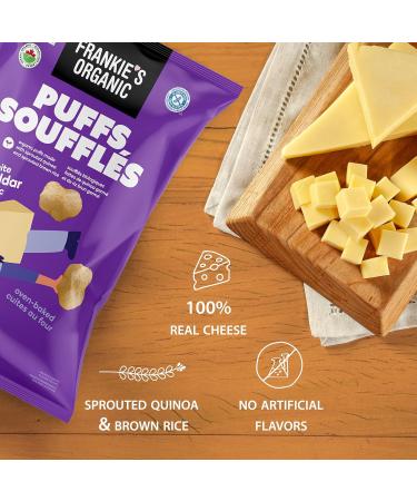 Frankie's Organic White Cheddar Cloud Puffs 120g (Case Of 12) 1.44kg 1.44 kilogram - Buy Online on GoSupps.com