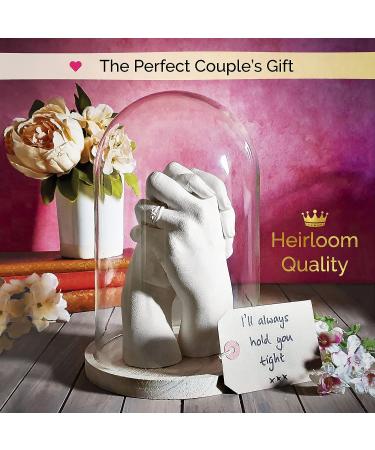 Edinburgh Couples Hand Casting Kit - Unique Fathers Day Gift - DIY Stone Sculpture for Two - Perfect for Wedding, Anniversary, Engagement - Includes Everything Needed - Buy Online on GoSupps.com