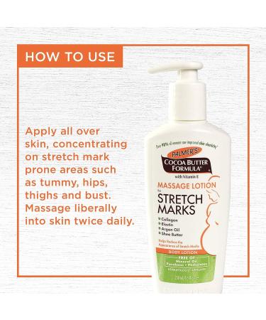 Palmer's Cocoa Butter Massage Lotion for Stretch Marks | 6-Pack Vitamin E Collagen & Shea Butter | Best for Skin Care - Buy Online on GoSupps.com