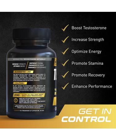 Testodren Advanced Testosterone Booster for Men - Natural Energy Stamina & Strength Supplement | Lean Muscle Builder & Sports Nutrition - Buy Online on GoSupps.com