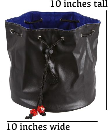 Forged Dice Co. Endless Hoard Dice Bag - Holds 1,000+ Polyhedral Dice - Dice Storage Pouch with Pockets - Black/Blue - Buy Online on GoSupps.com