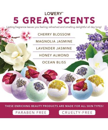 Fathers Day Gift: 10 Oversized Bath Bombs with Shea & Coco Butter, Dry Flower Petals, Multiple Fragrances - Rich Spa Bath Set in Cute Tub - Perfect Birthday Gift for Women and Men - Buy Online on GoSupps.com