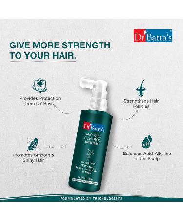 Dr Batra's Hair Fall Control Serum - Thuja Henna & Amla | Paraben & Sulphate Free | Trichologist Formulated | 125 ml - Buy Online on GoSupps.com