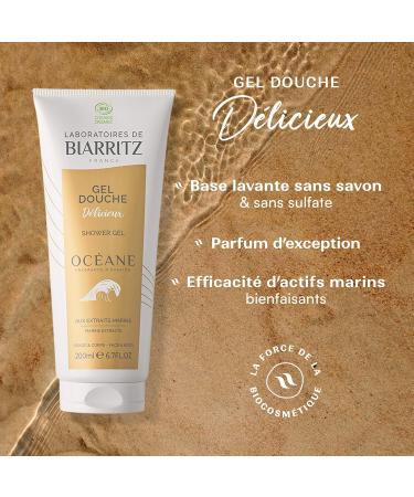 Laboratoires de Biarritz Oc ane Delicious Organic Shower Gel 200ml - Buy Online on GoSupps.com