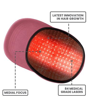 Capillus FOCAL MEDICAL Hair Laser Growth Cap for Women - FDA Cleared Pink Laser Hair Growth Hat for Center Hair Loss Treatment - Buy Online on GoSupps.com