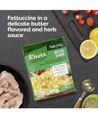 Knorr Butter & Herb Pasta Sides 4.4 oz, Pack of 8 - No Artificial Flavors, Preservatives, or Added MSG - Buy Online on GoSupps.com