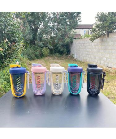 Qavi Protein Shaker Bottle - 590ml Yellow | Stainless Steel Mixing Ball | BPA-Free Tritan Material | Leakproof & Odourless - Buy Online on GoSupps.com