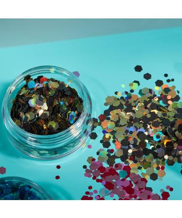 Mystics Coarse-Grained Glitter | 100% Cosmetic Glitter for Face Body Nails Hair Lips - 5 Color Set (3G) | Moon Glitter International Shipping - Buy Online on GoSupps.com