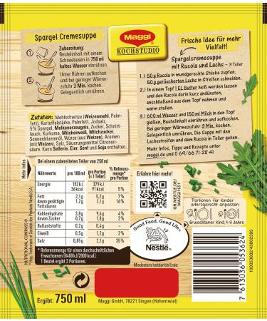 Maggi Guten Appetit Asparagus Cream Soup 60g - Makes 3 Plates - International Shipping - Buy Online on GoSupps.com