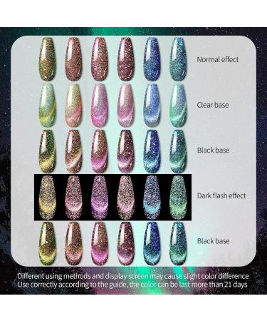 UR SUGAR Cat Magnetic Eye Gel Nail Polish Kit - 6 Reflective Glitter Colours for Sparkling Diamond Effects - Soak Off Gel Manicure Set - Buy Online on GoSupps.com