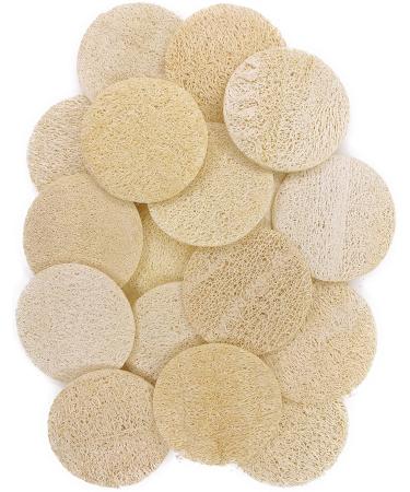 18 pcs/Set Natural Exfoliating Face Pad Loofah Sponge Facial Brush - Makeup Remover - Shower Scrubber - Remove Dead Skin - Body Bath Spa for Men & Women - Renewable Resource - Pack of 18