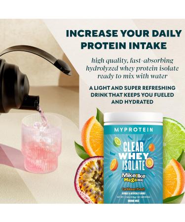 Myprotein Clear Whey Isolate Protein Powder 20 Servings (1.1lbs) Fruity Mike and IKE Caribbean Punch Drink Mix 20g Protein per Serving Daily Drink for Superior Performance Caribbean Punch 1.1 Pound (Pack of 1) - Buy Online on GoSupps.com