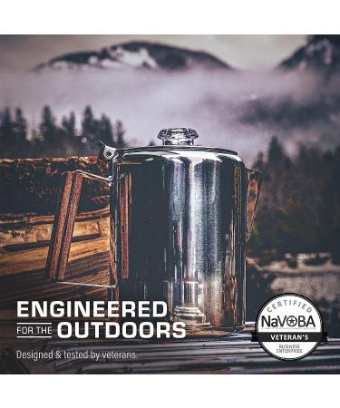 COLETTI Bozeman Camping Coffee Percolator - 9 Cup Campfire & Stovetop Percolator - Buy Online on GoSupps.com