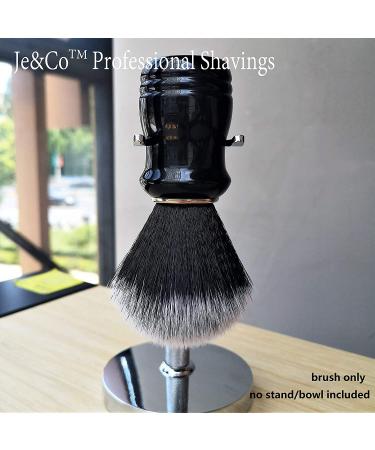Je&Co 21mm Synthetic Shaving Brush with Resin Handle - Dense Knot - Black - Buy Online on GoSupps.com