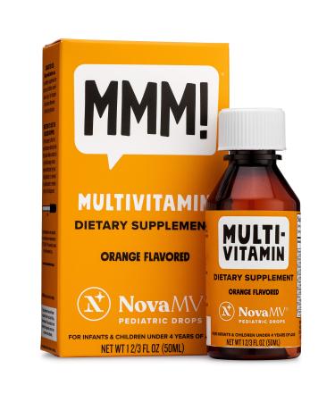 NovaFerrum MMM | Multivitamin for Infants Kids and Toddlers | Vitamin C D3 E | Immune Support | Gluten Free Certified | Sugar Free | Ages 4 & Under | 1.69 Fl Oz