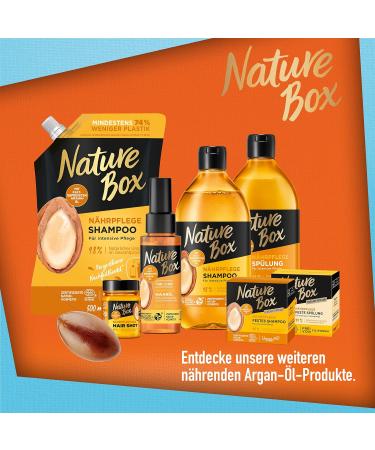 Nature Box Nourishing Firm Shampoo (85g) Solid Hair Care Shampoo with Cold-Pressed Argan Oil for Intensive Care Recyclable Packaging - Buy Online on GoSupps.com