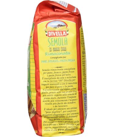 Divella Semola G.Duro Rimacinata Gr.1000 - Remilled Durum Wheat With a High Protein Content - Buy Online on GoSupps.com