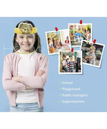General Use Protective Face Shield Multi Packs Kids and Adult styles (5x Kids Shields Puppy) - Buy Online on GoSupps.com