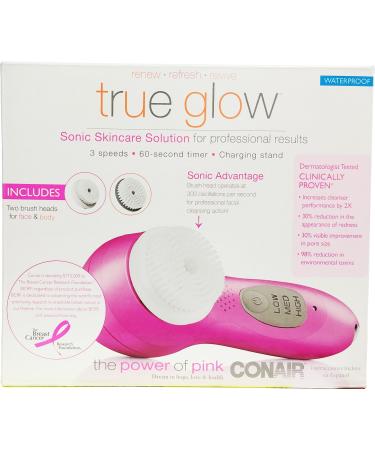 True Glow by Conair Sonic Facial Brush  White