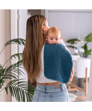 Comfy Cubs Neptune Pack: 10 Large 100% Cotton Muslin Spitting Towels - Extra Absorbent & Soft Hand Washcloths - Perfect for Babies - Buy Online on GoSupps.com