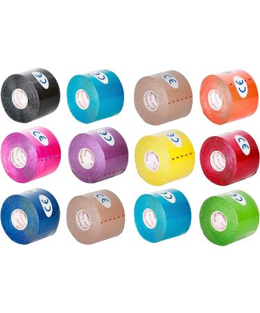 PreCut Kinesiology Tape Sport Pro - 20 Strips - Athletic Recovery Support - TheWrapeutic Aid - Assorted Colors - Pack of 4 - Buy Online on GoSupps.com