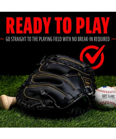 Franklin Sports Youth Baseball Catchers Mitt - Field Master Right Hand Glove for Kids - 31.5 Half-Moon Web Softball Catcher Mitt - Buy Online on GoSupps.com