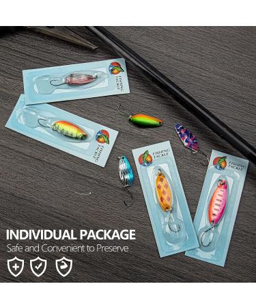 Qualy 30Pcs Fishing Spoon Lure Spinnerbait Bass Walleye Trout Salmon Metal Baits Kit - Single Hook Included - Buy Online on GoSupps.com