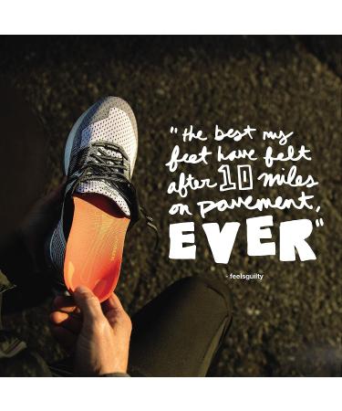 Superfeet Run Pain Relief Insoles - Arch Support for Plantar Fasciitis - Tangerine 7.5-9 Men / 8.5-10 Women - Buy Online on GoSupps.com