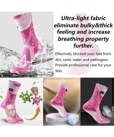 RANDY SUN Waterproof Socks 2 Pairs for Boys Outdoor Sports - Blue & Pink, Adult Small - Ideal for Hiking, Skiing, Fishing - Buy Online on GoSupps.com