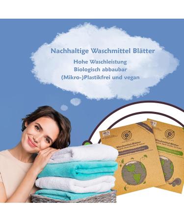 Small Planet AMZ Floral Scent Detergent Leaves - 40 Eco-Friendly Strips for Whites & Colors - Biodegradable Vegan Plastic-Free Energy-Saving Wash - Buy Online on GoSupps.com