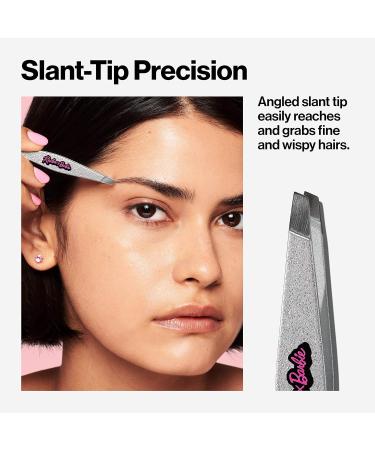 Revlon x Barbie Slant Tip Tweezer - Stainless Steel Hair Removal Tool - Buy Online on GoSupps.com