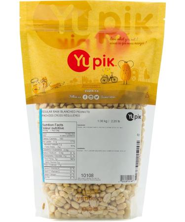 Yupik Blanched Peanuts Skinless & Raw 1Kg Kosher High in Fiber Low in Carb Cholesterol-Free Perfect for Snacking & Baking 1 kg (Pack of 1) - Buy Online on GoSupps.com
