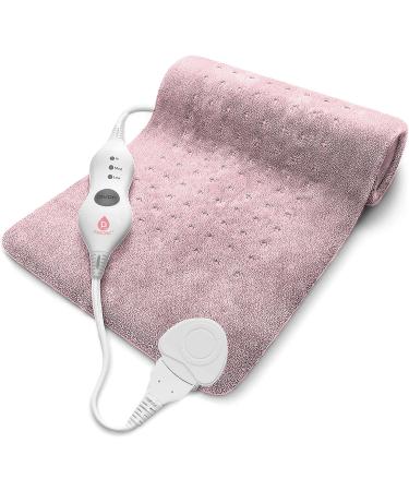 Rose Gold 12x24 Extra Large Electric Heating Pad - Back Pain & Cramps Relief - Moist Heat Therapy - 2-Hour Auto Shut-Off - Buy Online on GoSupps.com