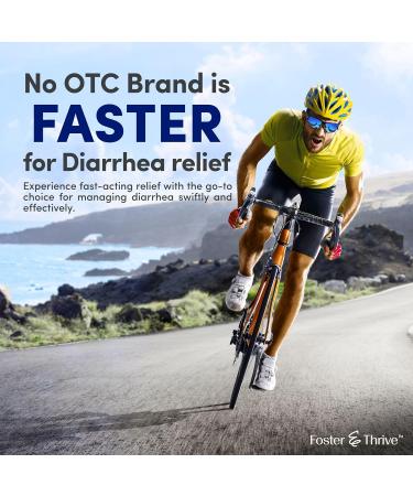 Foster & Thrive Anti-Diarrheal Caplets - Multi-Symptom Relief for Diarrhea Gas & Bloating | 12 Count - Buy Online on GoSupps.com