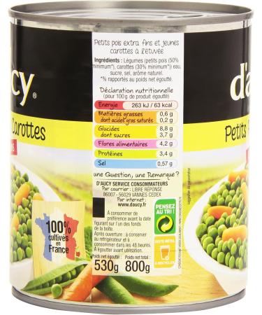  D'Aucy D'Aucy Peas & Carrots Extra Fine 800g - Buy Online on GoSupps.com