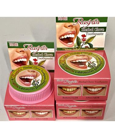3 Rasyan ISME Herbal Clove Toothpaste - Anti-Bacterial Freshens Bad Breath & Prevents Decay | International Shipping Available - Buy Online on GoSupps.com