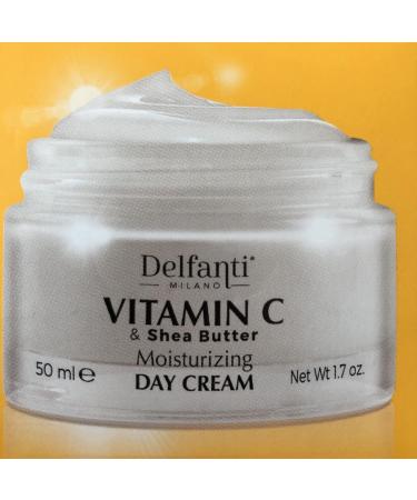 Delfanti-Milano Vitamin C & Shea Butter Moisturizing Day Cream - Face & Neck Moisturizer - Made in Italy | International Shipping Available - Buy Online on GoSupps.com