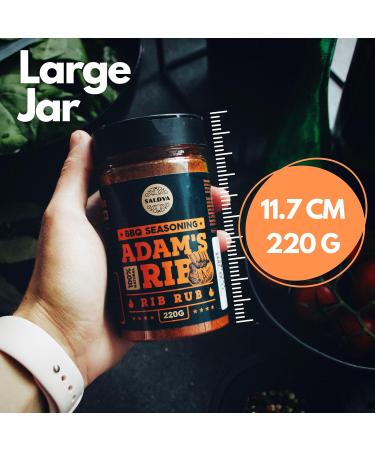 Adam's Rib BBQ Rib Rub - 100% Natural Seasoning for Juicy Ribs - Large Jar (220g) - Buy Online on GoSupps.com