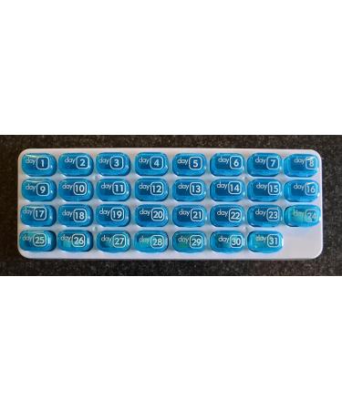 31 Day Monthly Pill Pod Organizer | Easy Medication Management & Travel Ready Med Boxes - Buy Online on GoSupps.com