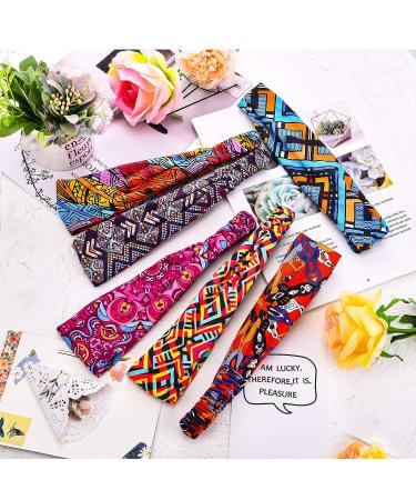 WILLBOND 9-Piece African Headbands - Boho Print Hairband Set for Women & Girls - Elastic Turban for Yoga, Sports & Workouts (Chic Pattern) - Buy Online on GoSupps.com
