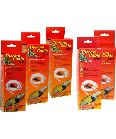 Lucky Reptile Thermo Cable | 100W Heating Cable for Terrariums | 10m Waterproof Silicone Heating Cable with 1.5m Cold Supplies | Fast & Even Heat | Essential Terrarium Accessories - Buy Online on GoSupps.com