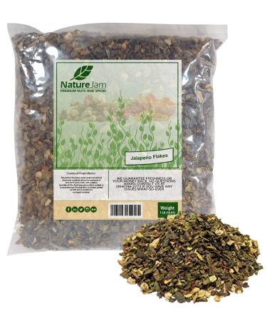 Dried Hot Jalapeno Pepper Flakes - Dehydrated Washed Diced & Dried (1 Pound) 16 OZ With LOTS OF SEEDS